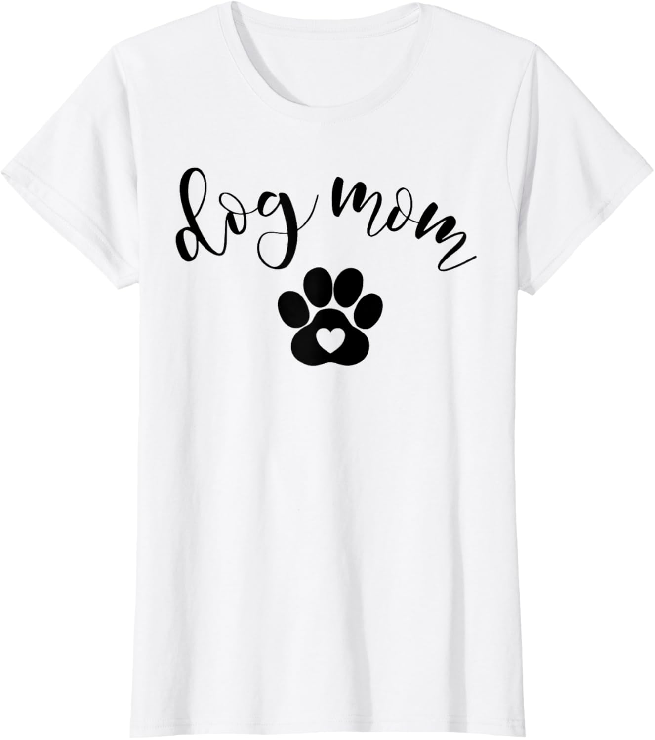 Dog Mom Gifts for Women Graphic Tee - Cute Puppy Paw Print T-Shirt