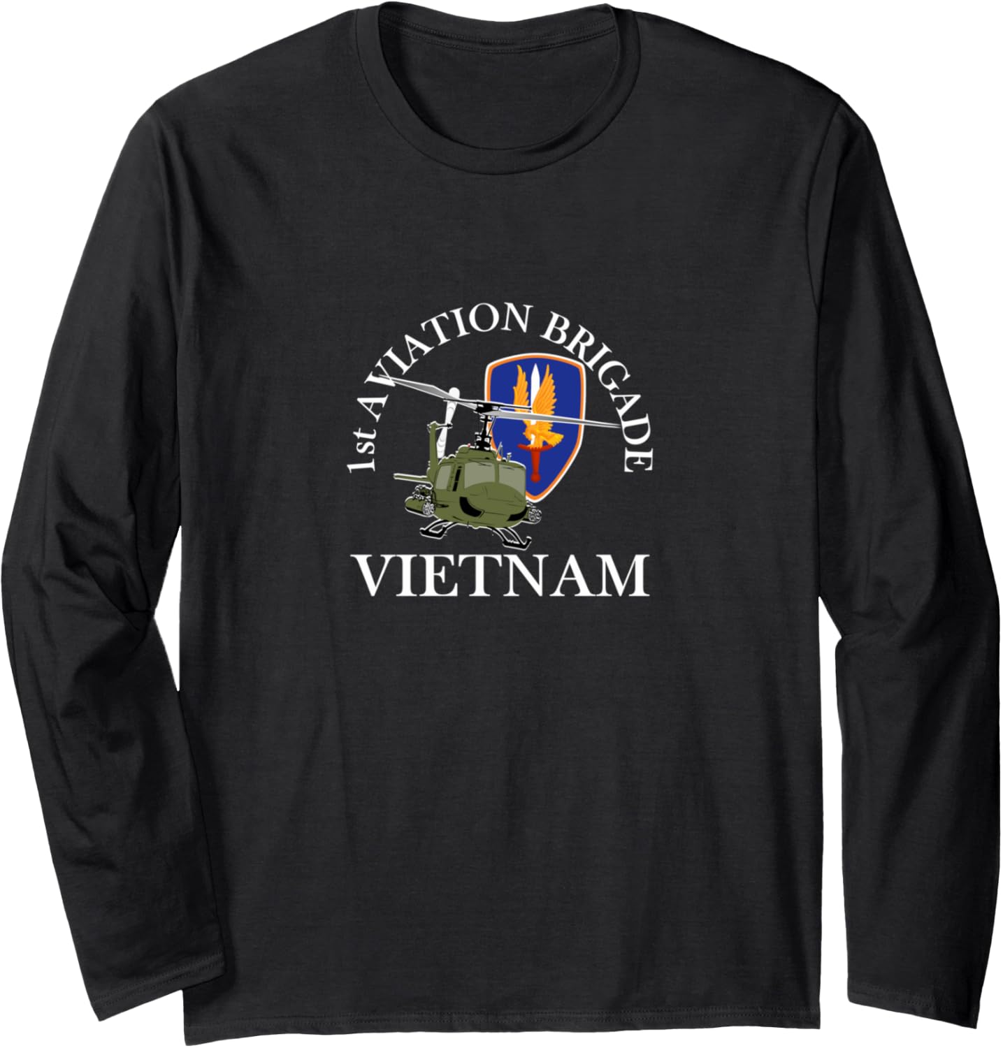1st Aviation Brigade Vietnam Veteran The Golden Hawks Xmas Long Sleeve T-Shirt