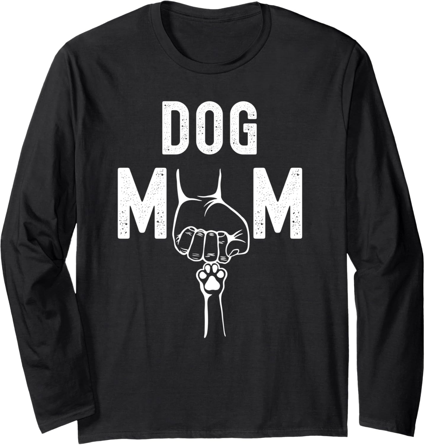 Dog Mom Dog Fist Bump Funny Cute Dog Paw Puppy Dog Owners Long Sleeve T-Shirt