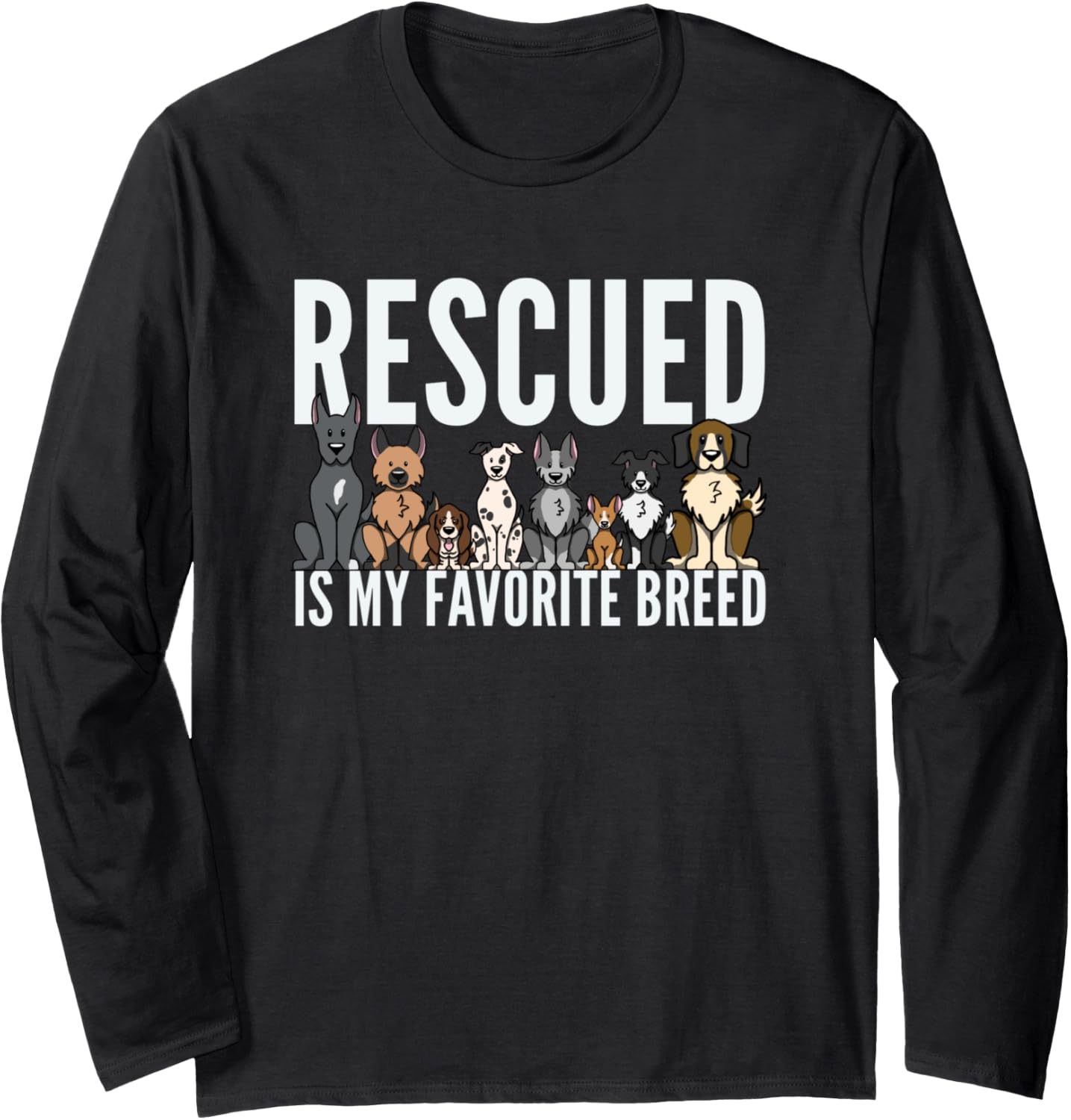 Dog Lovers Long Sleeve Shirt Women Men Kids Rescue Dog Shirt