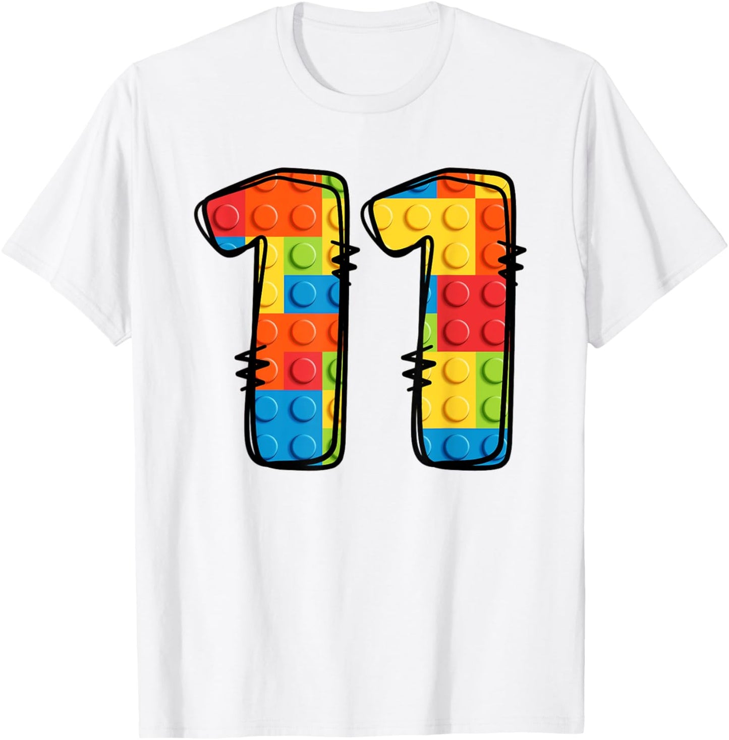 11 Year Old Blocks Building Master Builder 11th Birthday T-Shirt