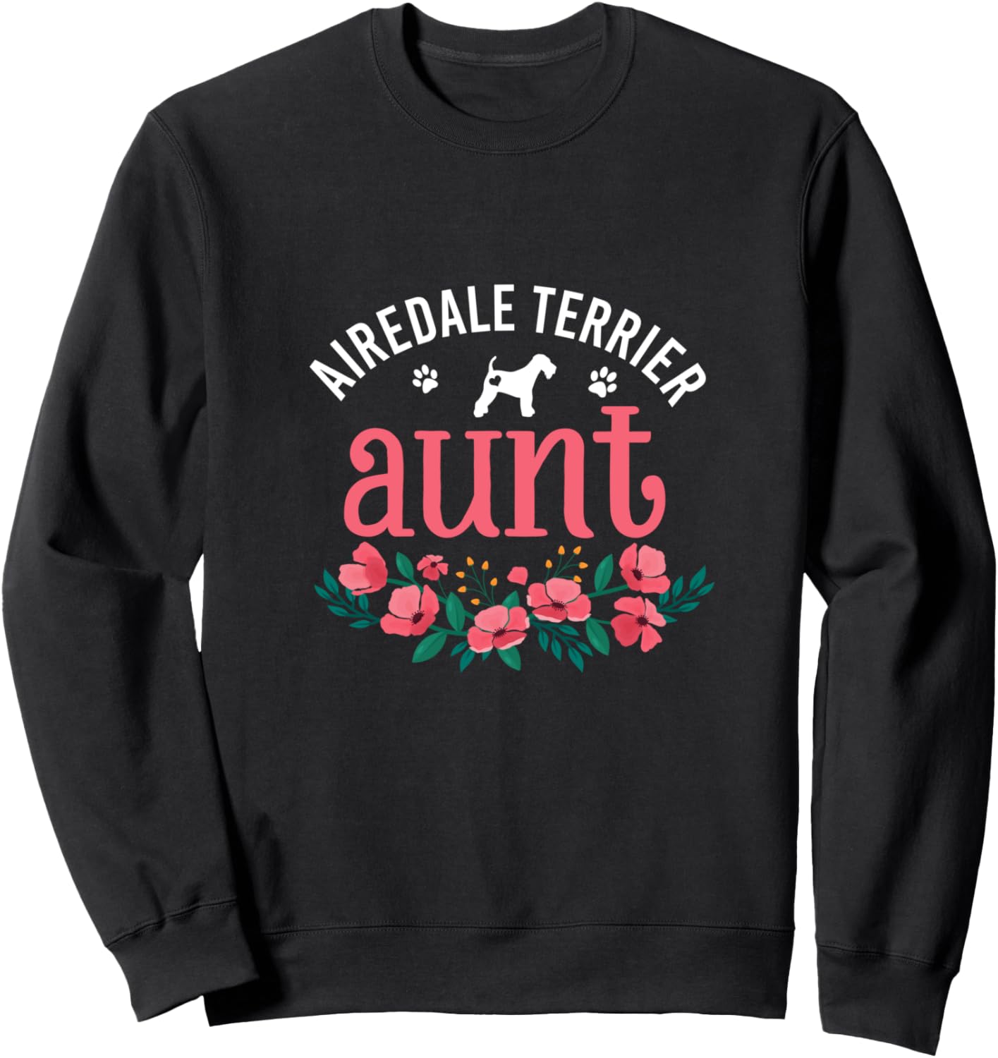 Airedale Aunt Gifts Womens Airedale Dog Lover Christmas Mom Sweatshirt