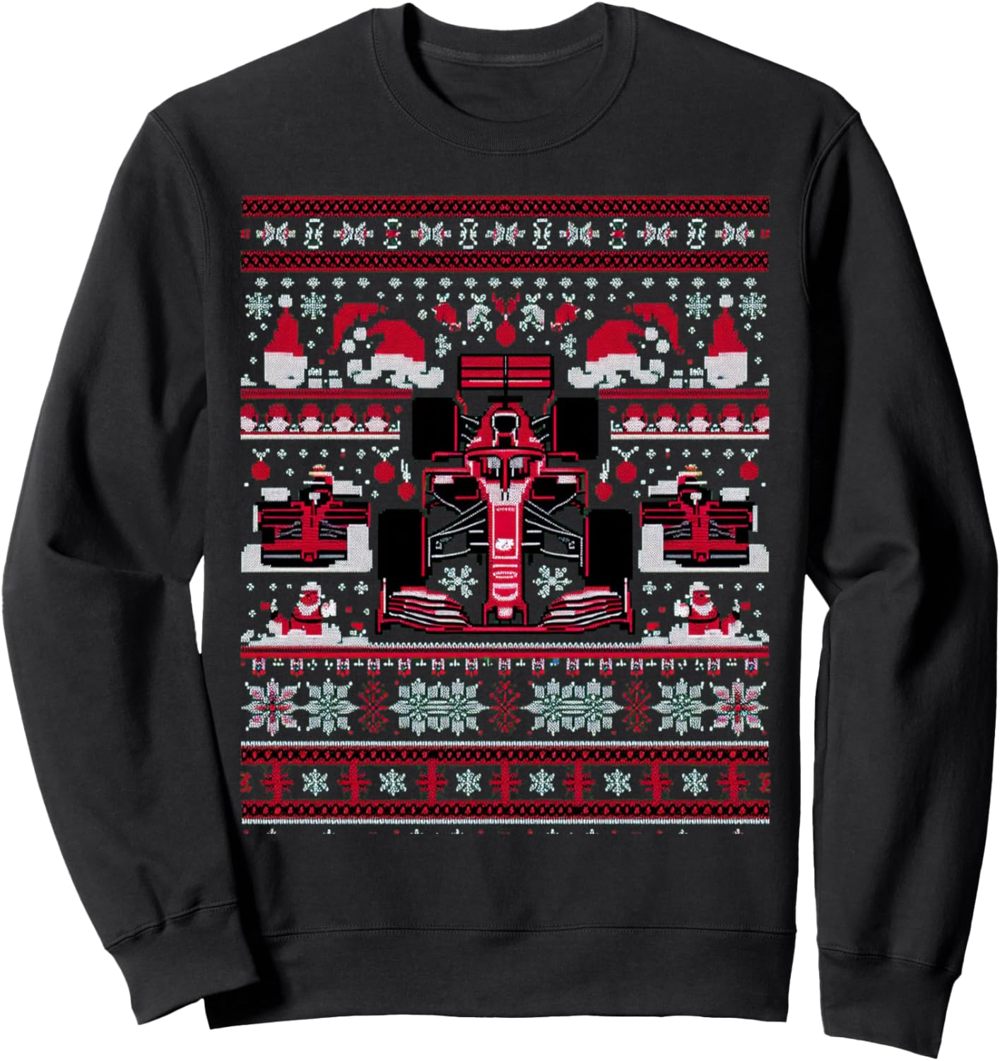 F1 style ugly Christmas sweater pattern design Sweatshirt
