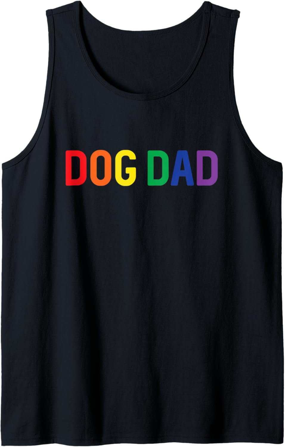 Dog Dad Gay Pride Rainbow Funny Tank Top