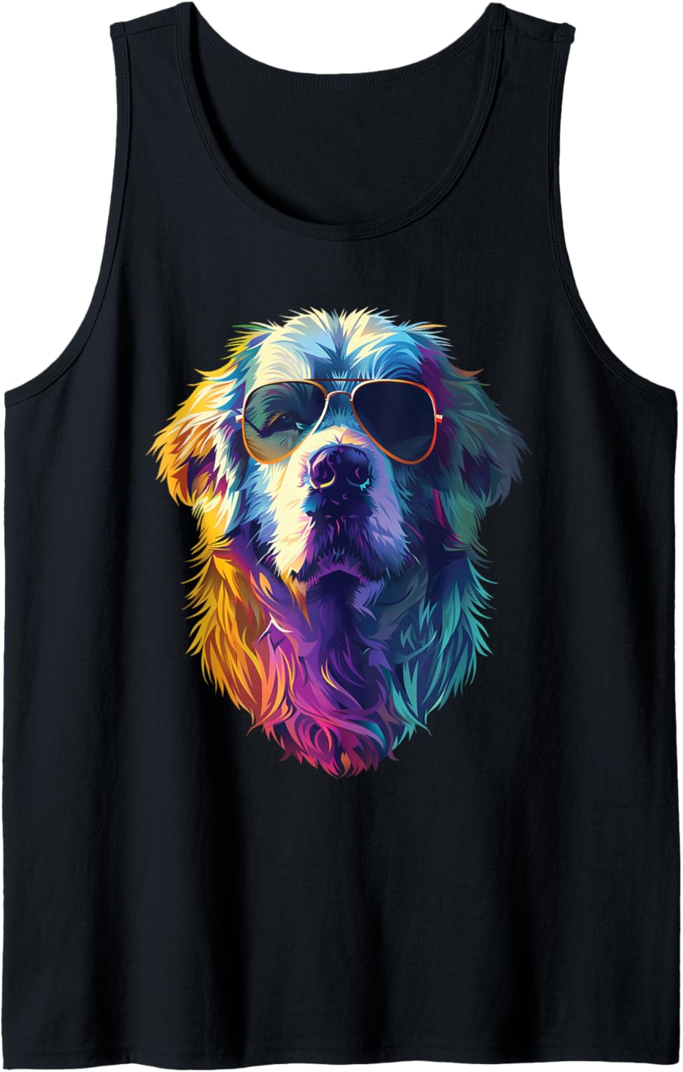 Dog Dad Mom Cool Sunglasses - Great Pyrenees Tank Top