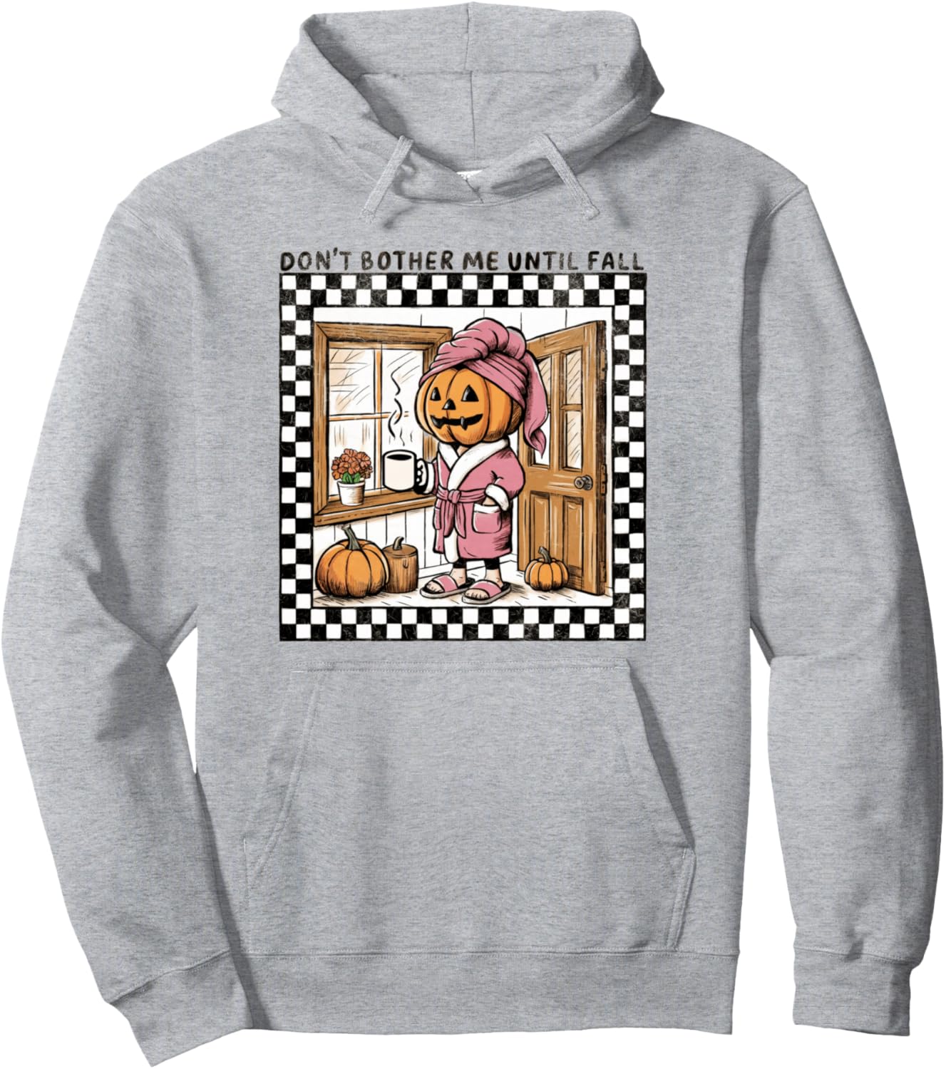 Don't Bother Me Until Fall Pumpkin Spooky Season Halloween Pullover Hoodie