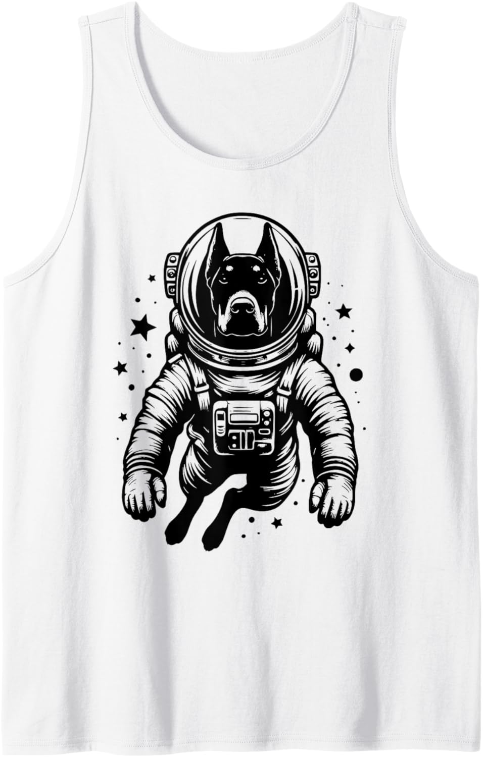 Dog Dad Mom Space - Astronaut Doberman Tank Top