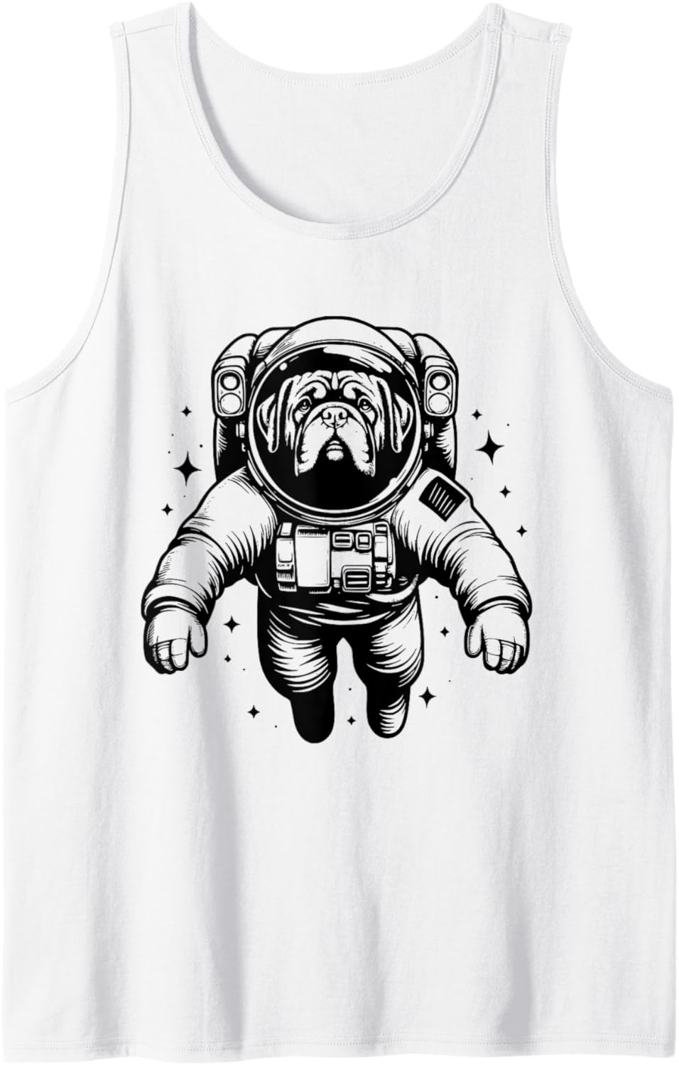 Dog Dad Mom Space - Astronaut Dogues De Bordeaux Tank Top