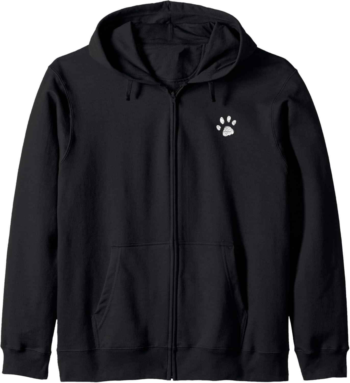 Dog Mom Hoodie | Left Chest Paw Print Women Men Dog Lover Zip Hoodie