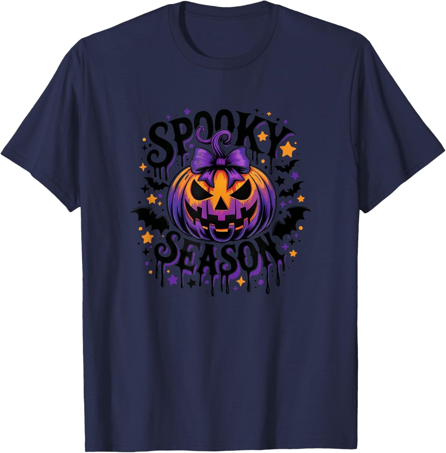 Aesthetic Gothic Pumpkin Art Spooky Season Halloween T-Shirt