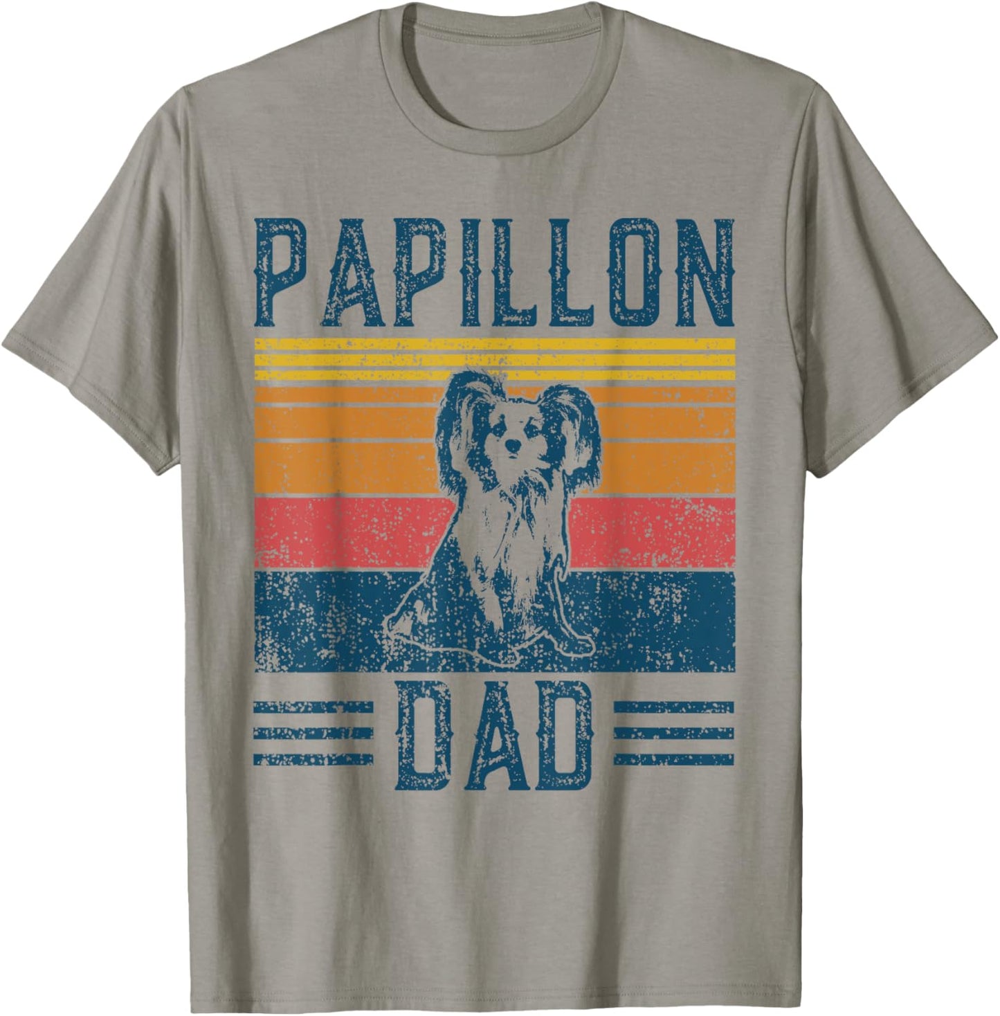 Dog Papillon Dad - Vintage Papillon Dad T-Shirt