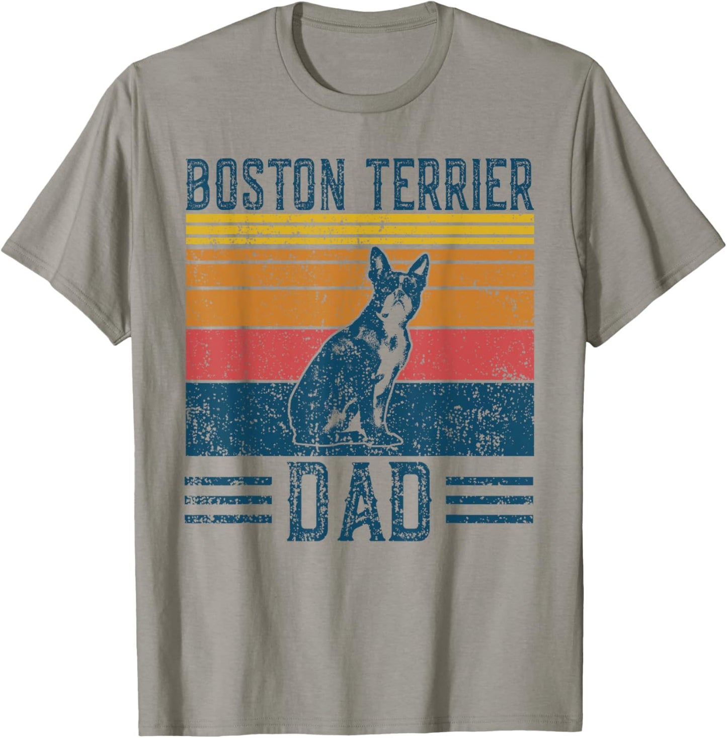 Dog Papa - Vintage Boston Terrier Dad Men Women T-Shirt