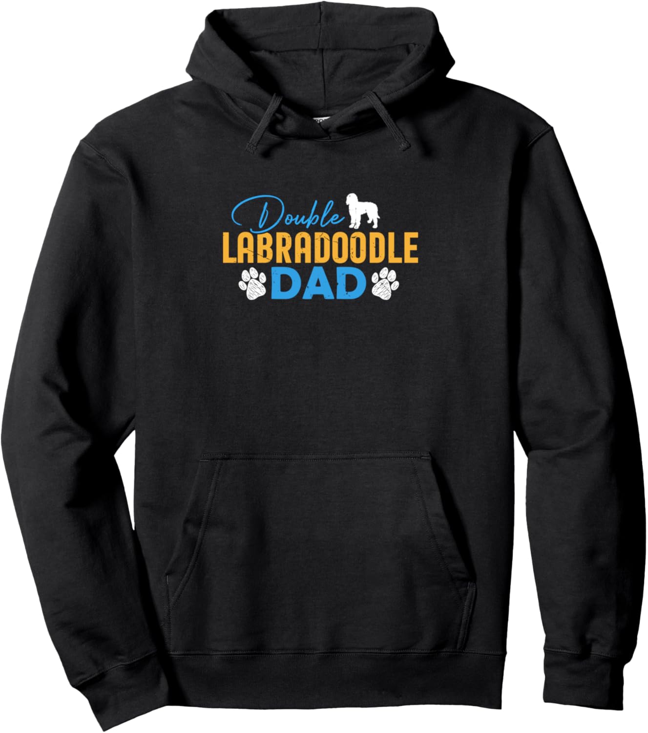 Double Labradoodle Dog Dad Gifts Funny Dad Dog Lovers Owners Pullover Hoodie