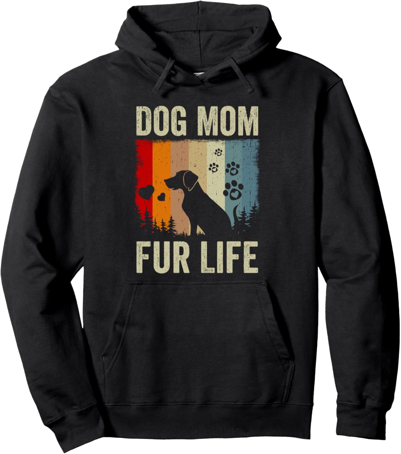 Dog Mom Fur Life Cute Pet Lover Women Dog Mama Mothers Day Pullover Hoodie
