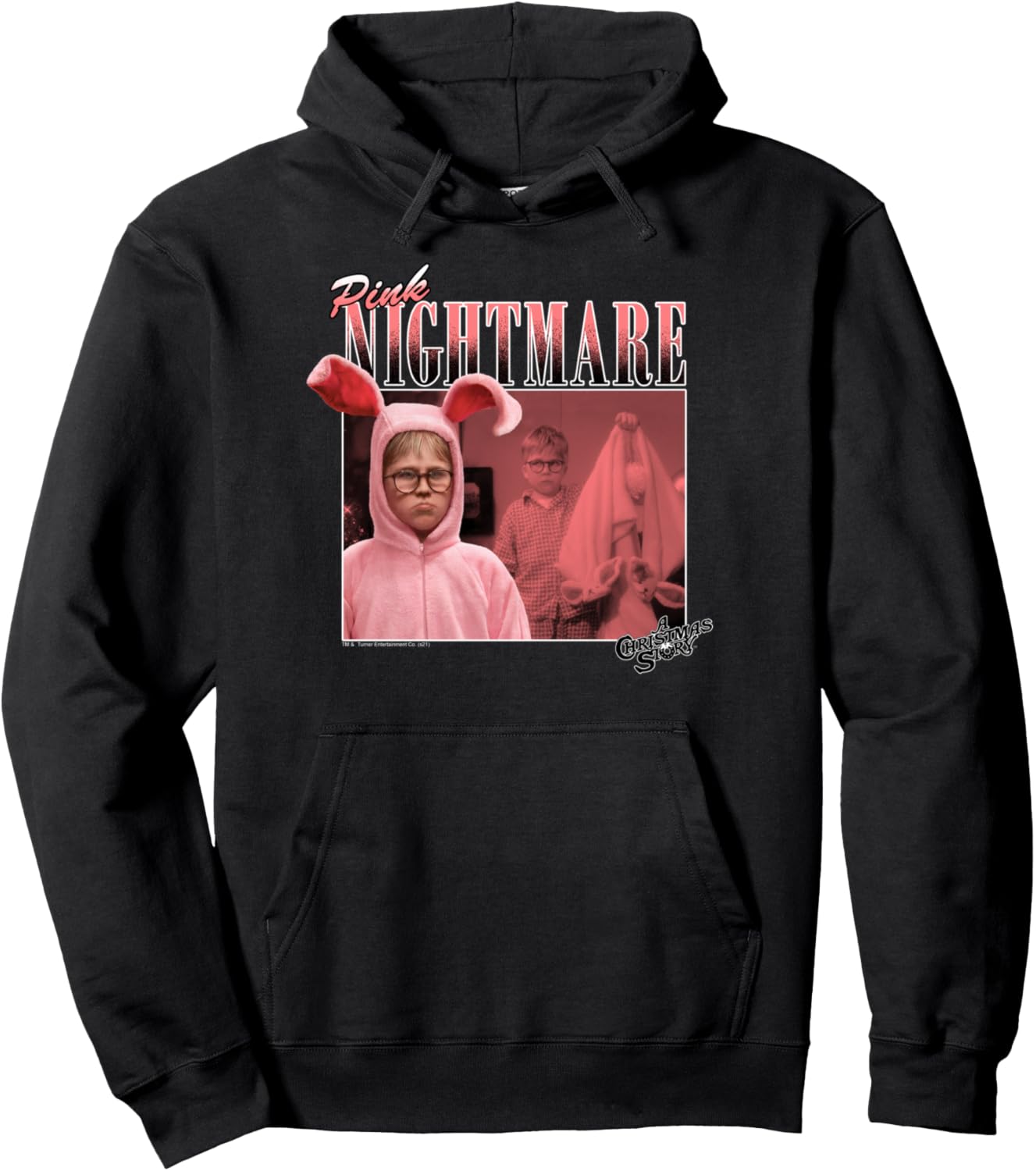 A Christmas Story 90's Bootleg Style Pink Nightmare Holiday Pullover Hoodie
