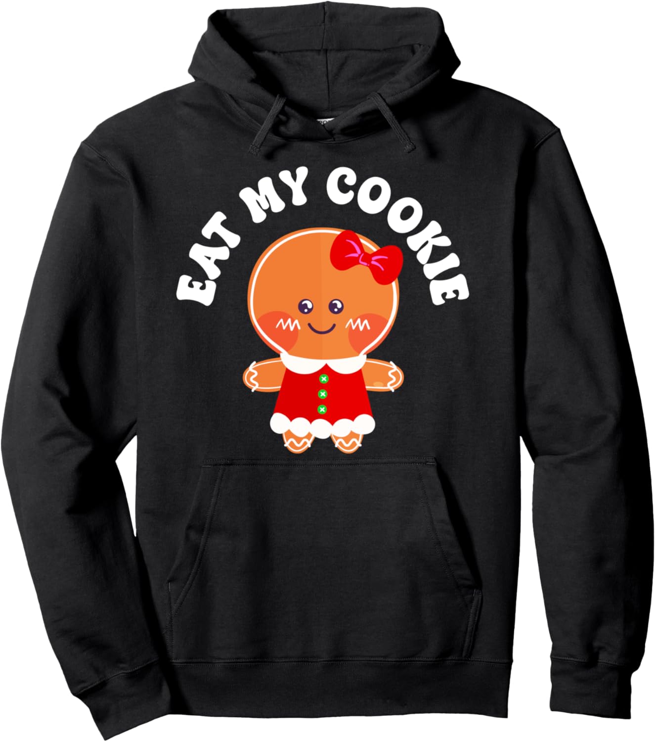 Eat My Cookie Christmas Couple Matching Xmas Gingerbread Pullover Hoodie