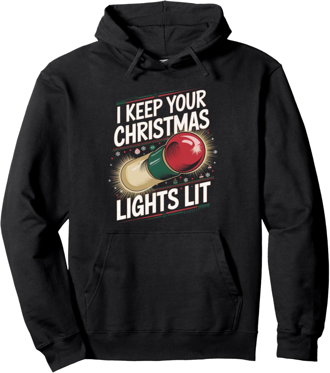 Electrician Christmas Lights Lit Electric Xmas Pullover Hoodie
