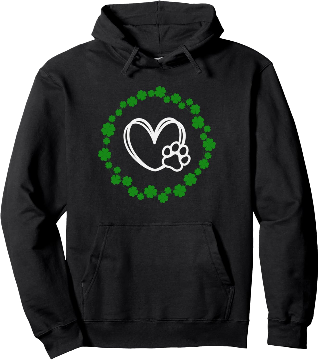 Dog Mom St Patrick's Day Irish Shamrock Fur Mama Cute Pullover Hoodie