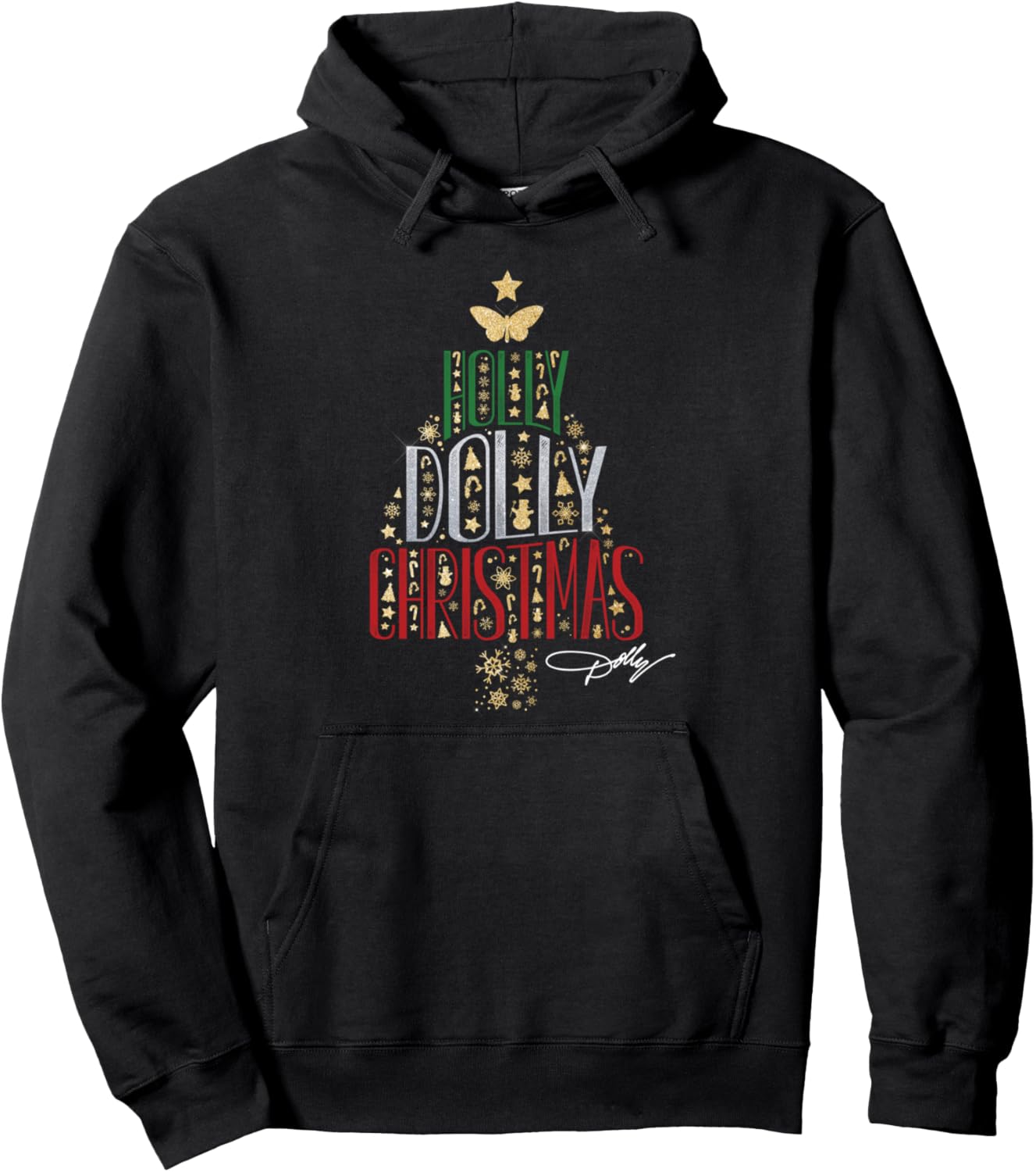 Dolly Parton Holly Dolly Christmas Pullover Hoodie