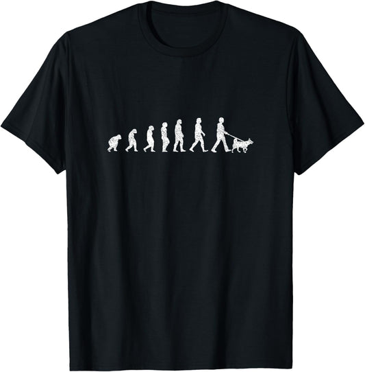 Evolution To Walking The Dog - Pet Owner Funny Men Women T-Shirt