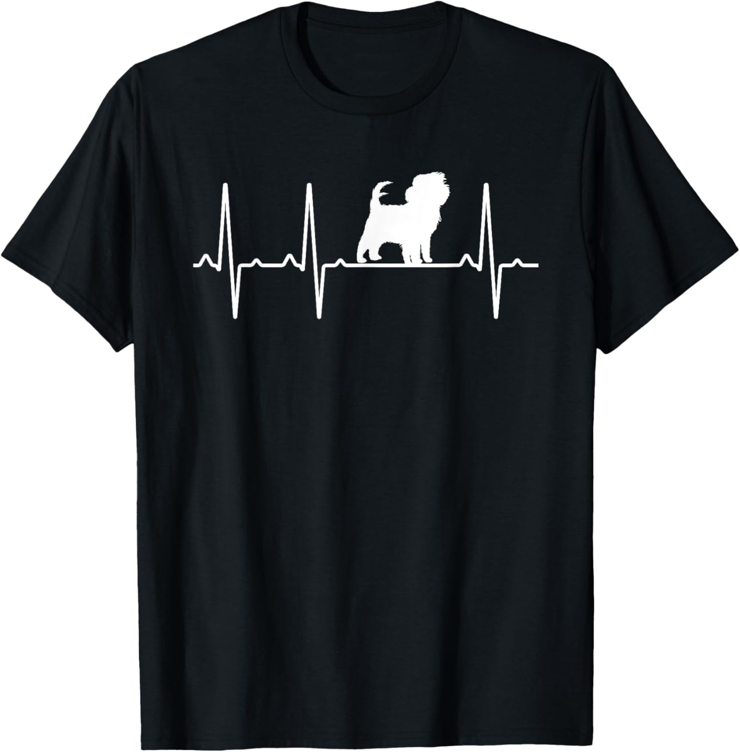 Affenpinscher Heartbeat Gift For Men Women Pet Dog Lover T-Shirt
