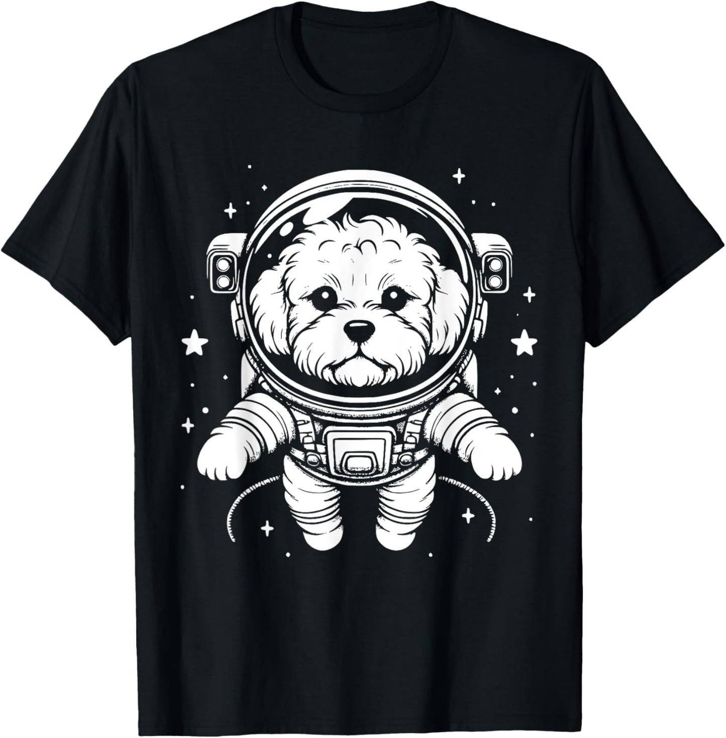 Dog Dad Mom Space - Astronaut Maltipoo T-Shirt for Men Women