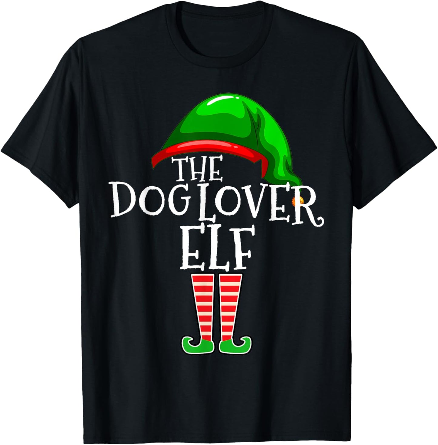 Dog Lover Elf Group Matching Family Christmas Mom Dad T-Shirt for Men Women