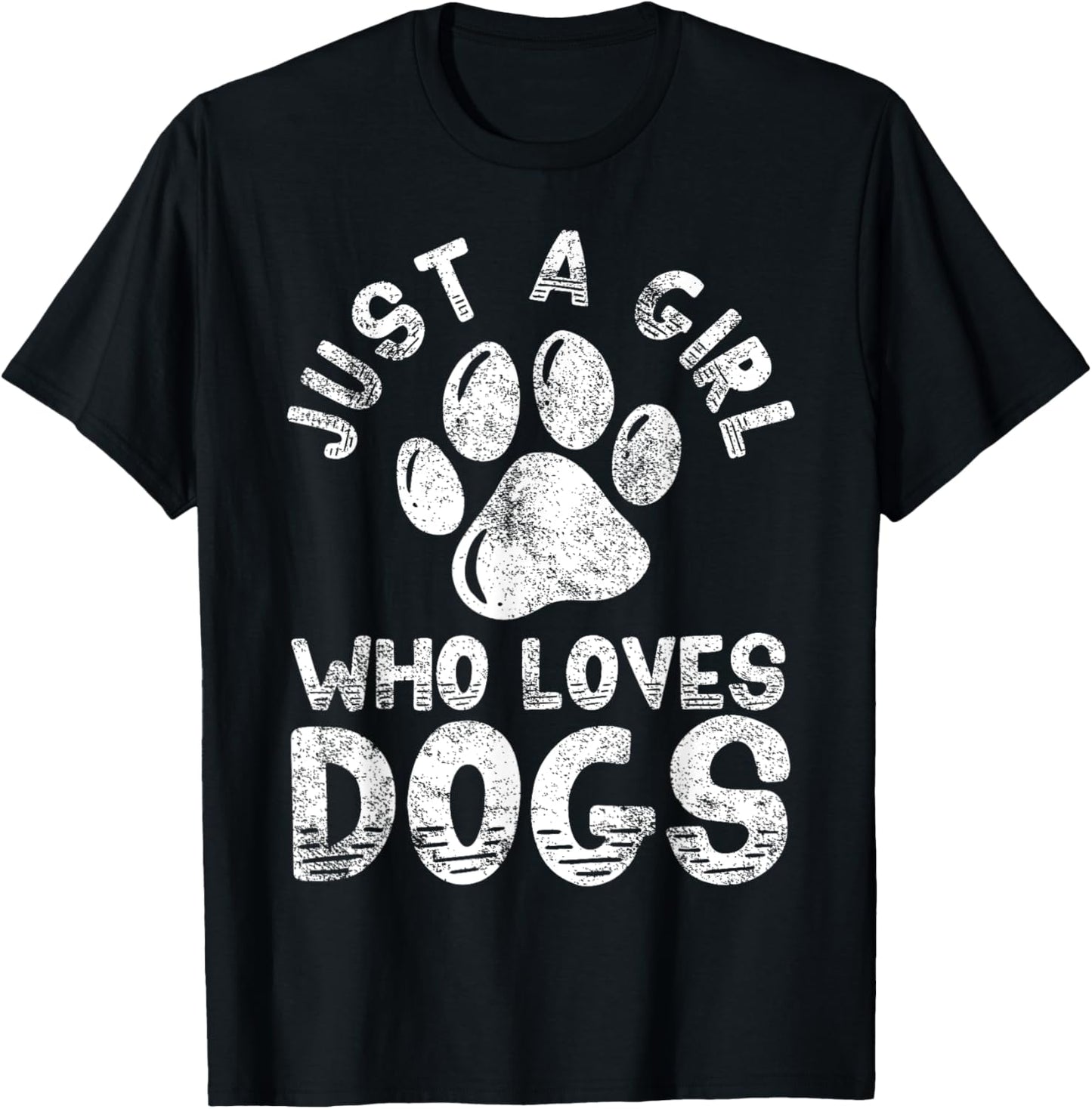 Dog Paw Pet Lover Girl T-Shirt