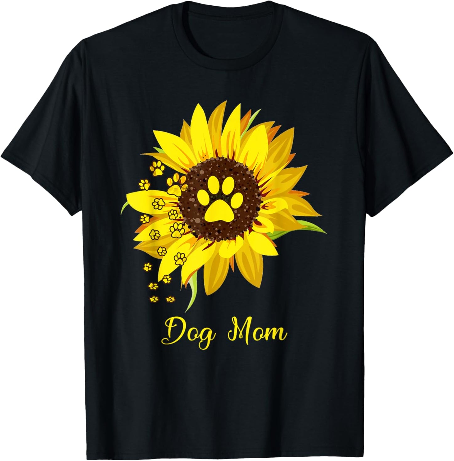 Dog Mom Sunflower Gift Love Dogs and Flowers T-Shirt for Men Women