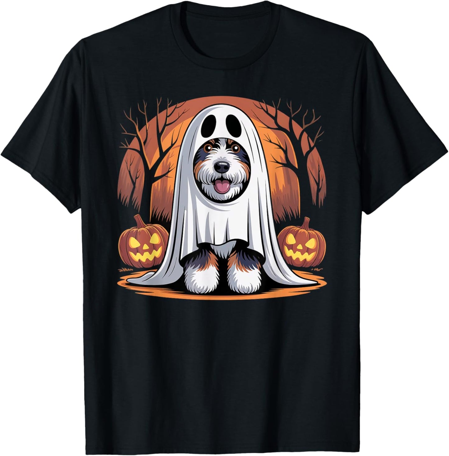 Funny Halloween Bernedoodle Dog Costume Doodle Lovers T-Shirt