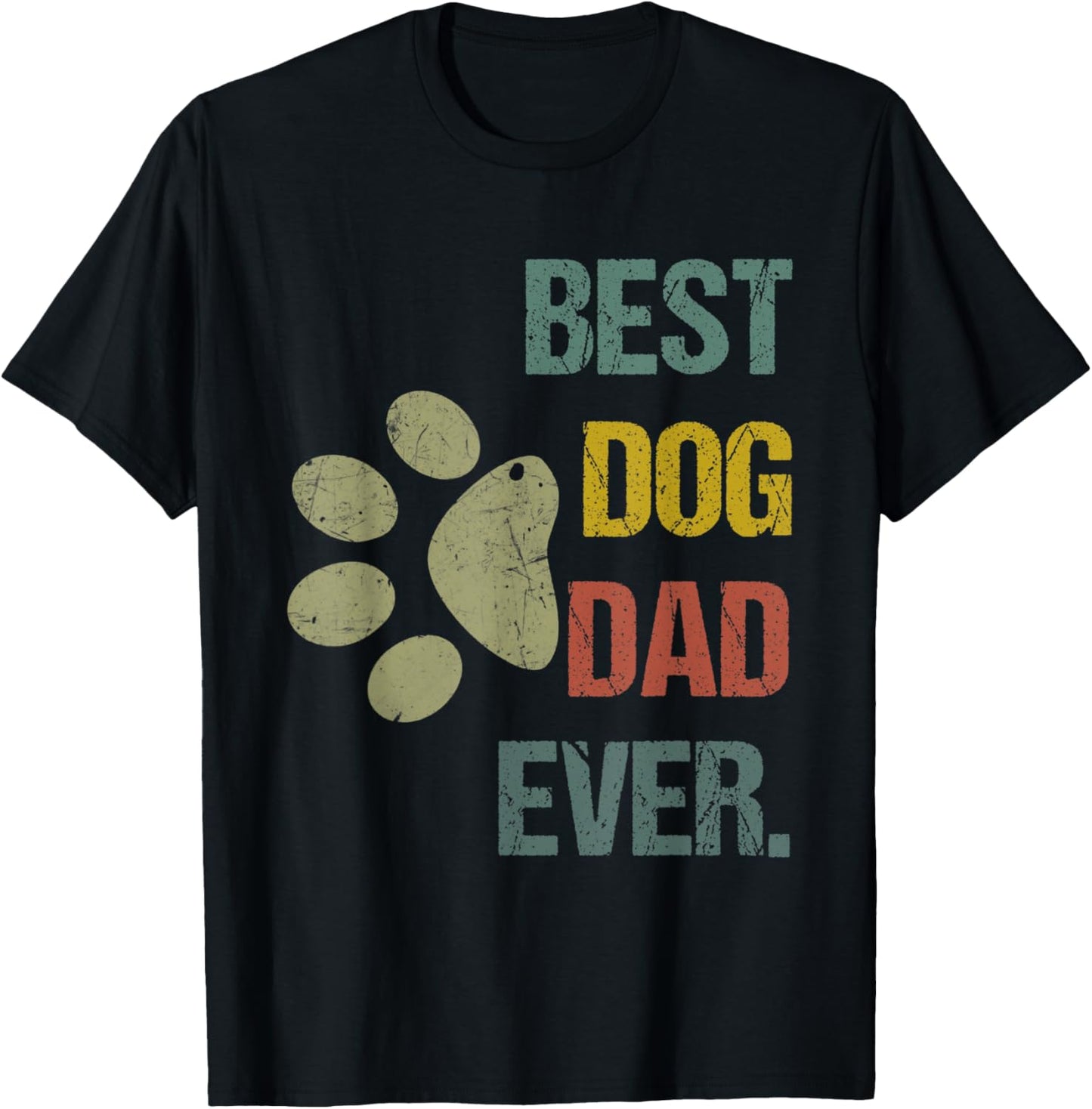 Dog Vintage Best Dad Ever Gifts Lover T-Shirt