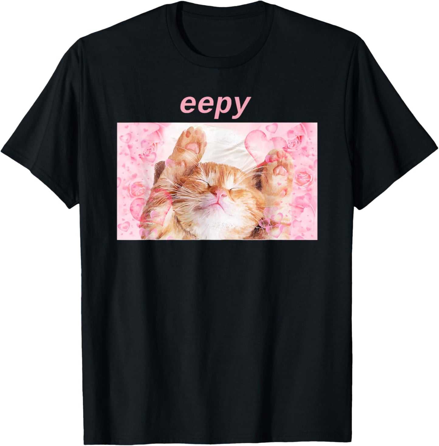 Eepy Sleepy Cat for Cat Lovers & Pet Owners, Funny Cat Memes T-Shirt for Men Women Kids