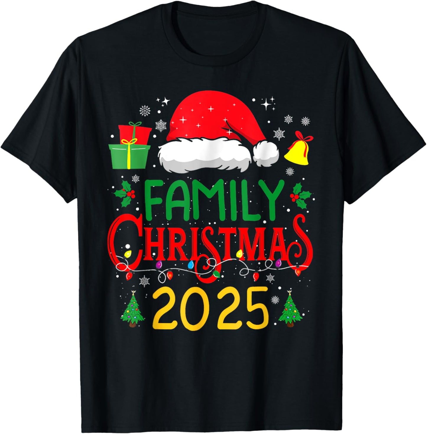 Family Christmas 2025 Matching Outfit Xmas Squad Santa T-Shirt