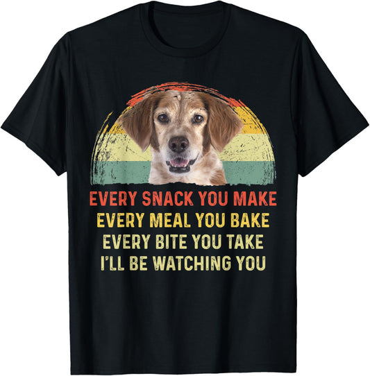 Every Snack You Make Brittany Dog Mom Dog Dad Retro T-Shirt