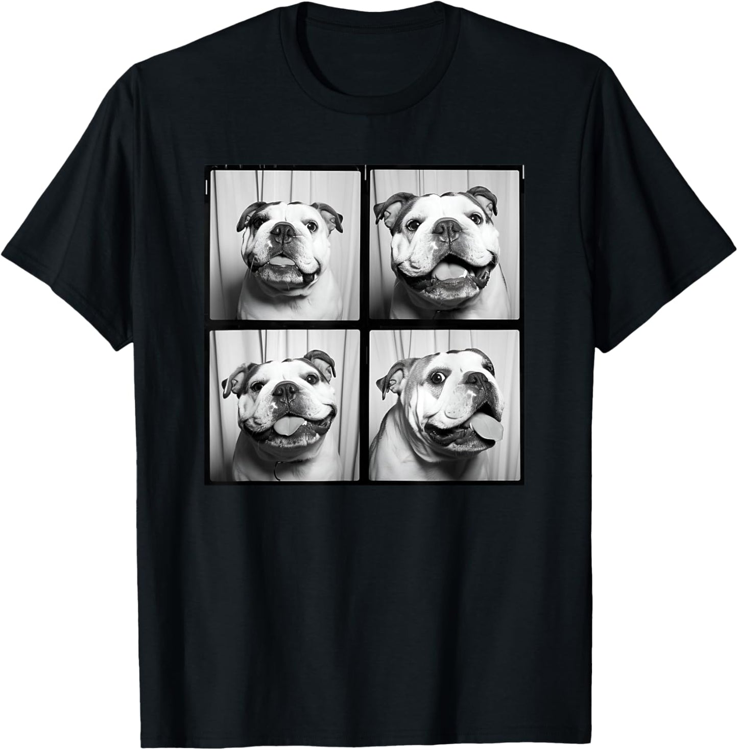English Bulldog Puppy Face Pet Portrait Bulldog Mom T-Shirt