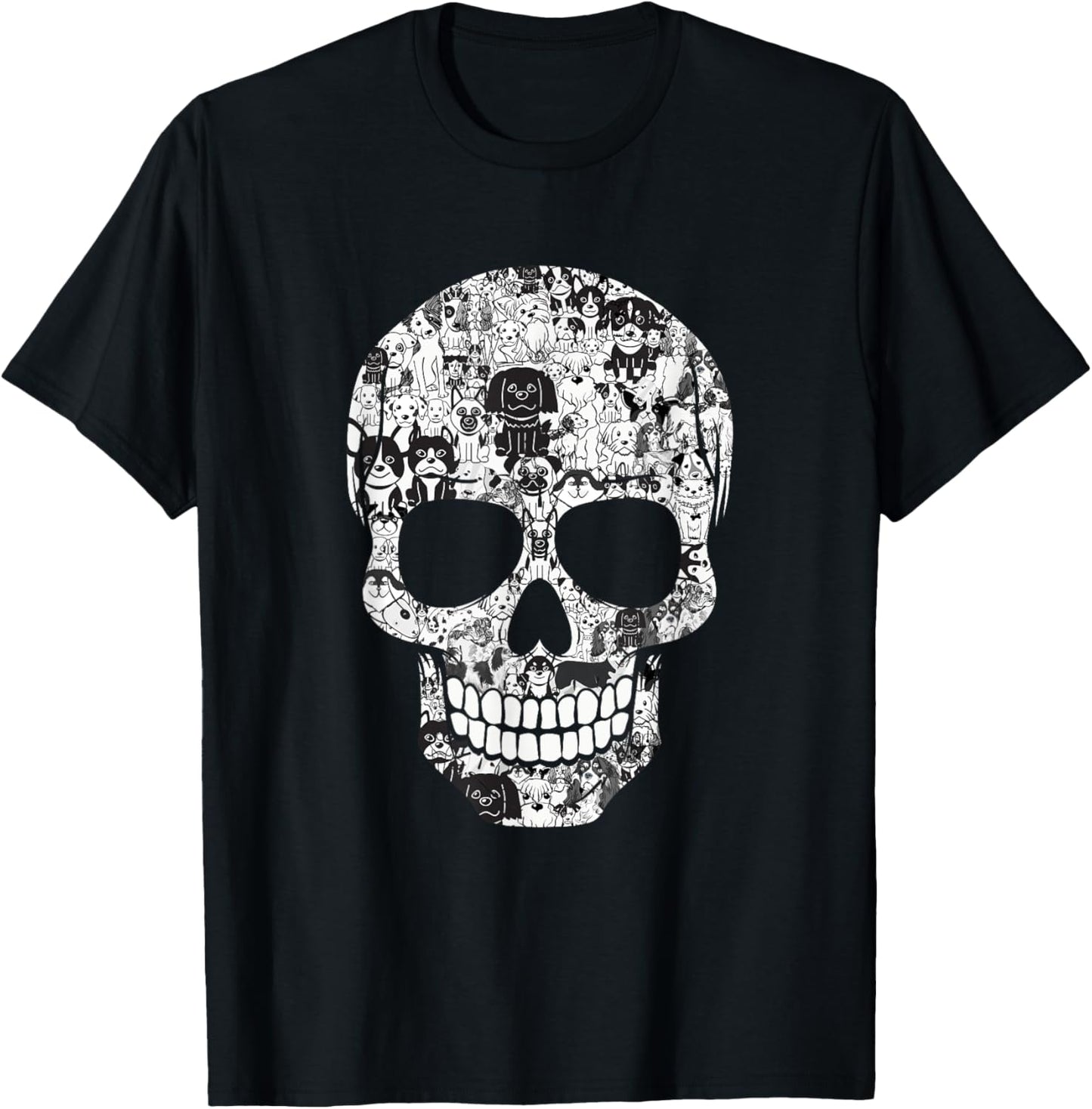 Dog Skull tee Doggies Skeleton Halloween Costume Skull dogs Men Women T-Shirt
