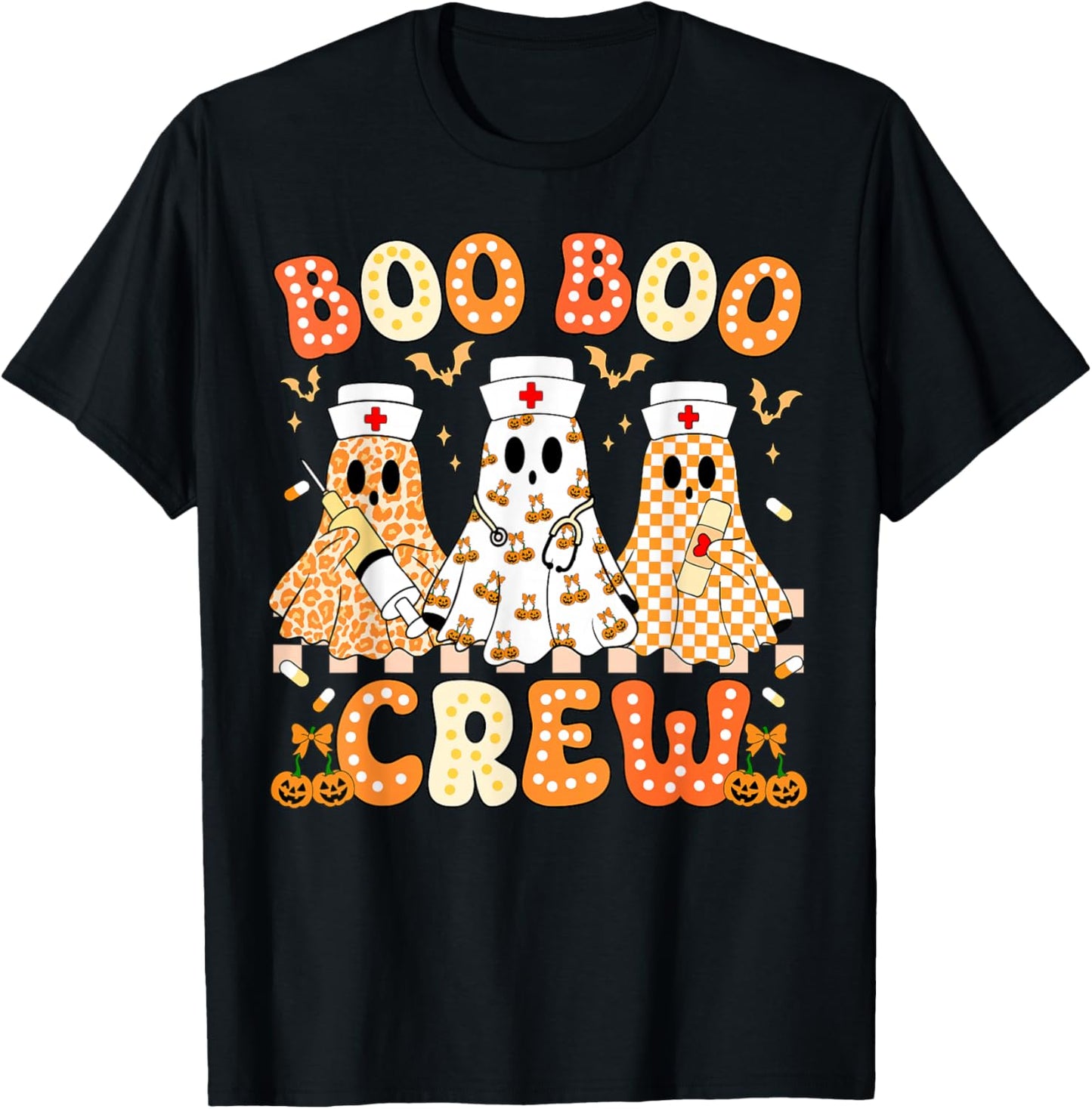 Groovy Boo Boo Crew Nurse Funny Ghost Women Halloween Women T-Shirt