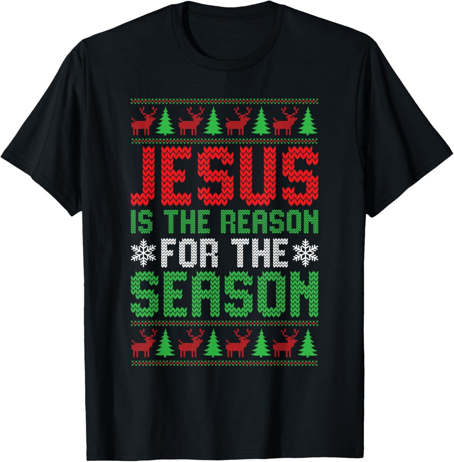 Jesus is the Reason for the Season Christmas Family Pajamas T-Shirt