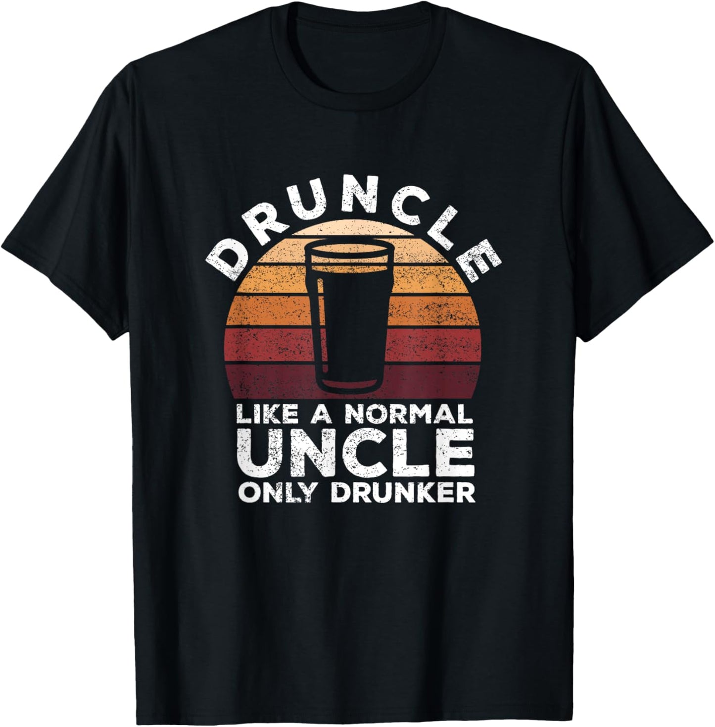 Druncle Funny Saying Vintage Drunk Beer Drinking Uncle Gift T-Shirt