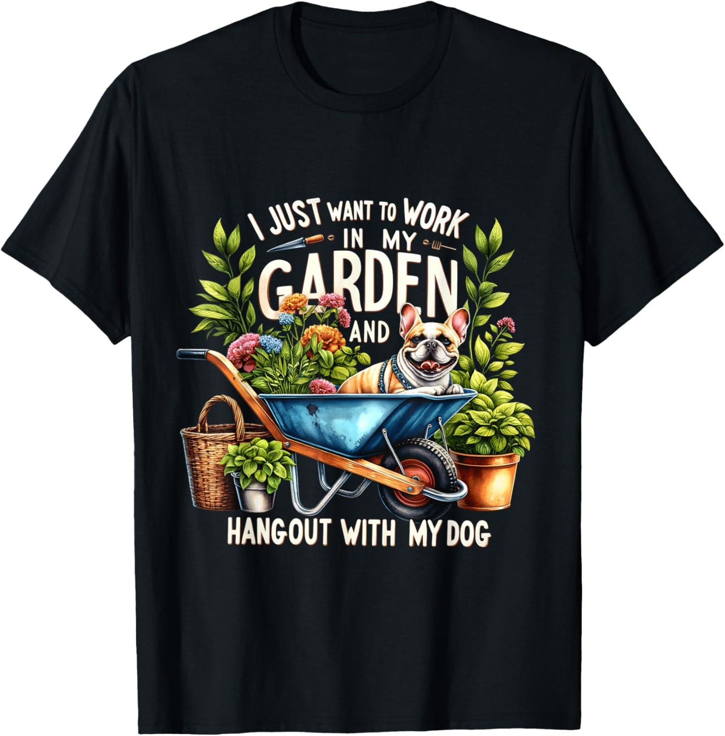 Dog Lover Gardener Garden Pet Gift Plants Mother's Day Gifts T-Shirt for Men Women Girls Kids