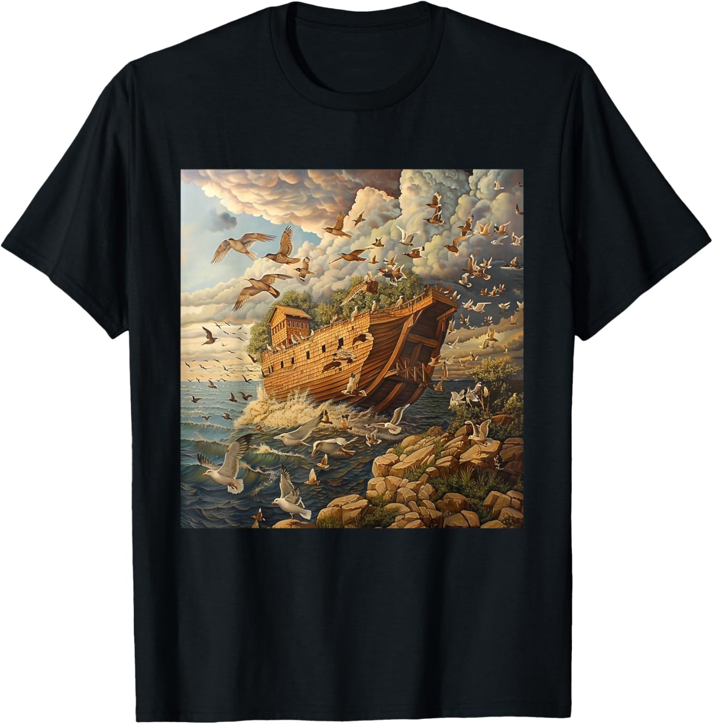 3. Art, Noah's Ark, Animals History Bible, Noah's Ship T-Shirt