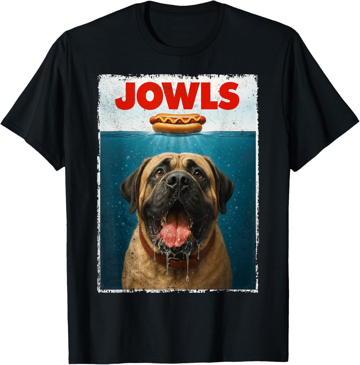 English Mastiff Jowls Gentle Giant Funny Dog Dad Dog Mom T-Shirt for Men Women Kids