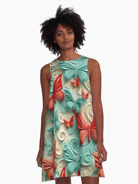 Ethereal Flight: 3D Butterflies Pattern