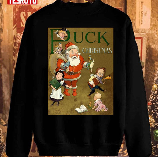 1901 Puck Magazine Christmas Issue Santa Unisex Sweatshirt