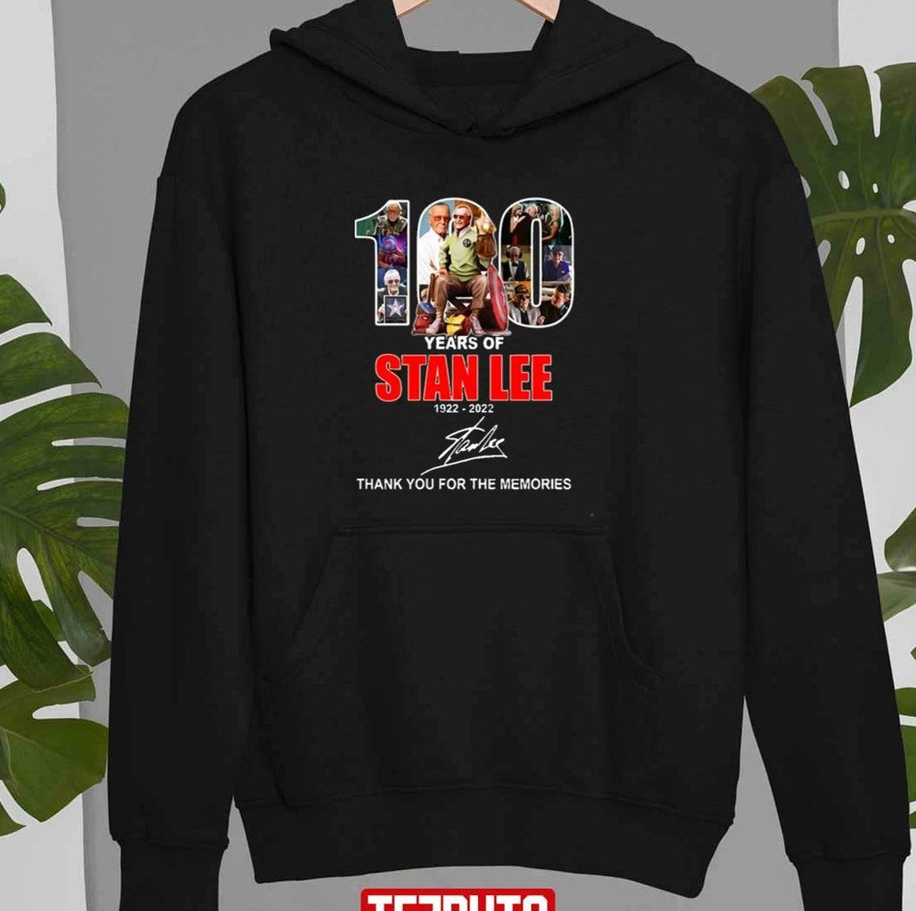 100 Years Of Stan Lee Thank You For The Memories Unisex Hoodie