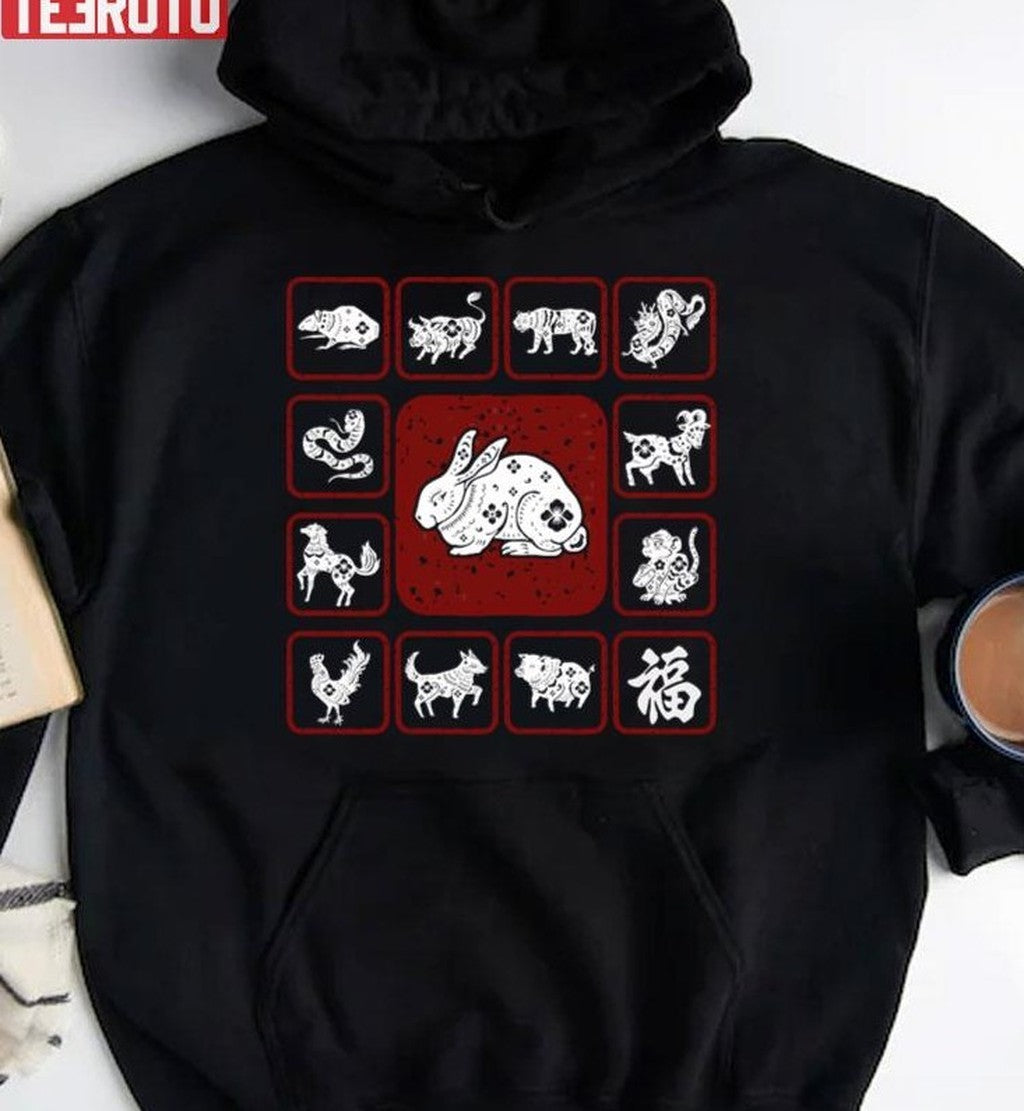 12 Chinese Zodiac Signs Year Of The Rabbit 2023 Unisex Sweatshirt