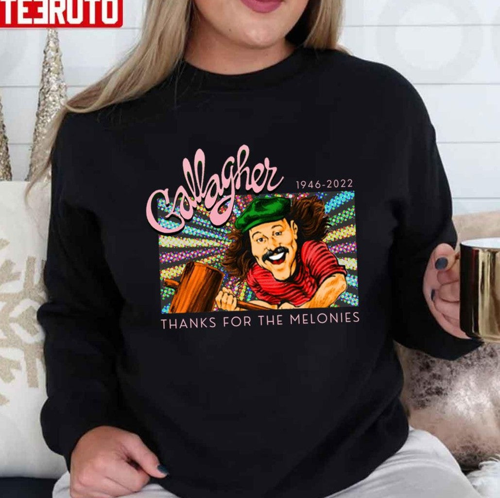 1946-2022 Gallagher Thanks For The Melonies Tribute Unisex T-shirt