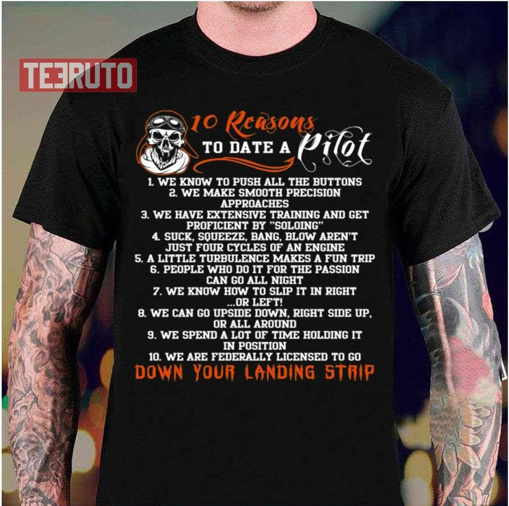 10 Reasons Pilot Landing Unisex T-Shirt