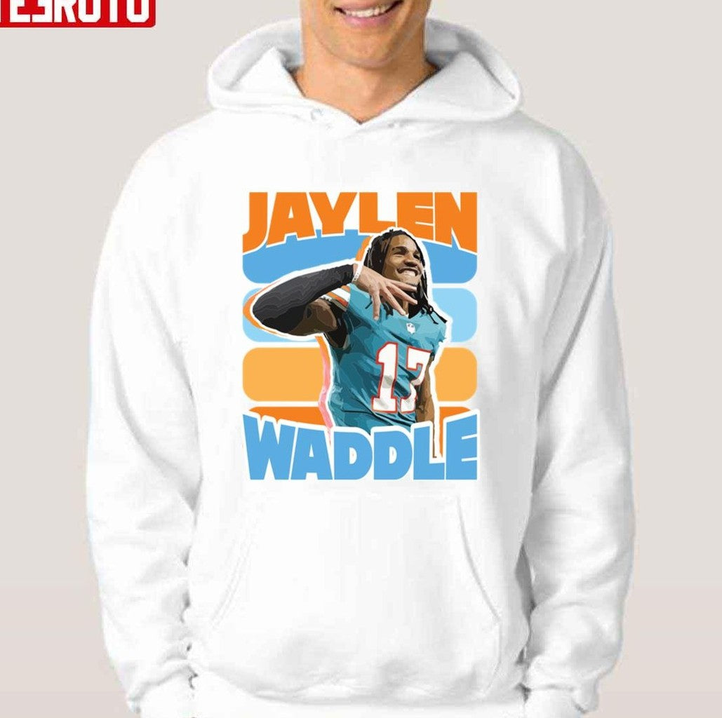 17 Jaylen Waddle Retro Art NFL Football Wide Receiver Unisex T-shirt