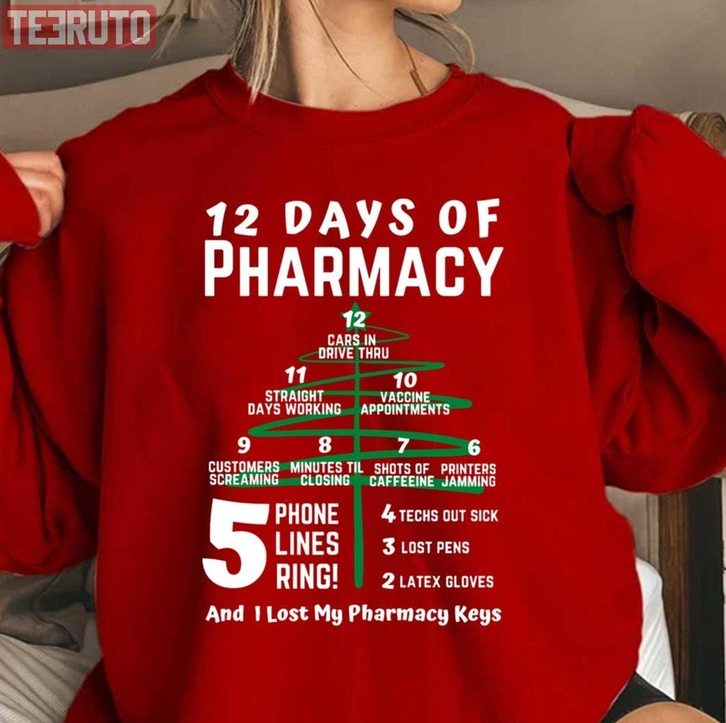 12 Days Of Pharmacy Christmas Unisex Sweatshirt
